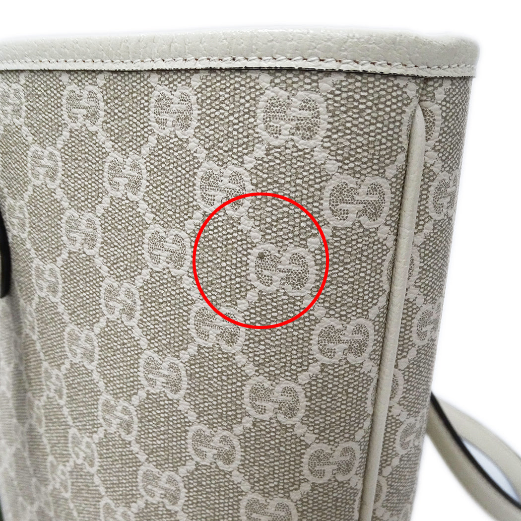 GUCCI グッチ オフィディア ミディアム トートバッグ ベージュ ホワイト 836849 GGスプリームキャンバス レディース 【中古】