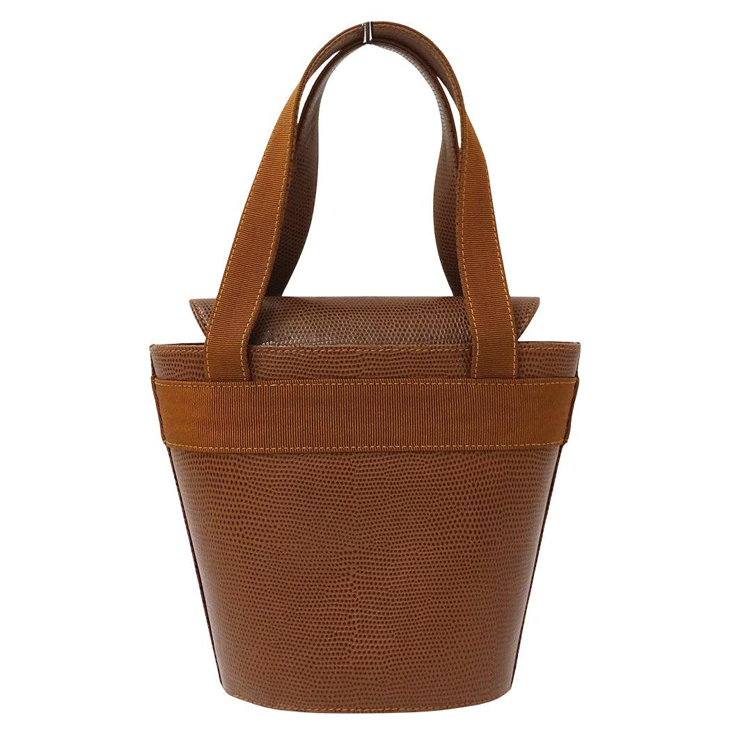 Ferragamo フェラガモ ハンドバッグ ヴァラリボン ブラウン レザー レディース 【中古】