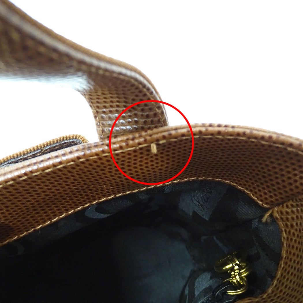 Ferragamo フェラガモ ハンドバッグ ヴァラリボン ブラウン レザー レディース 【中古】