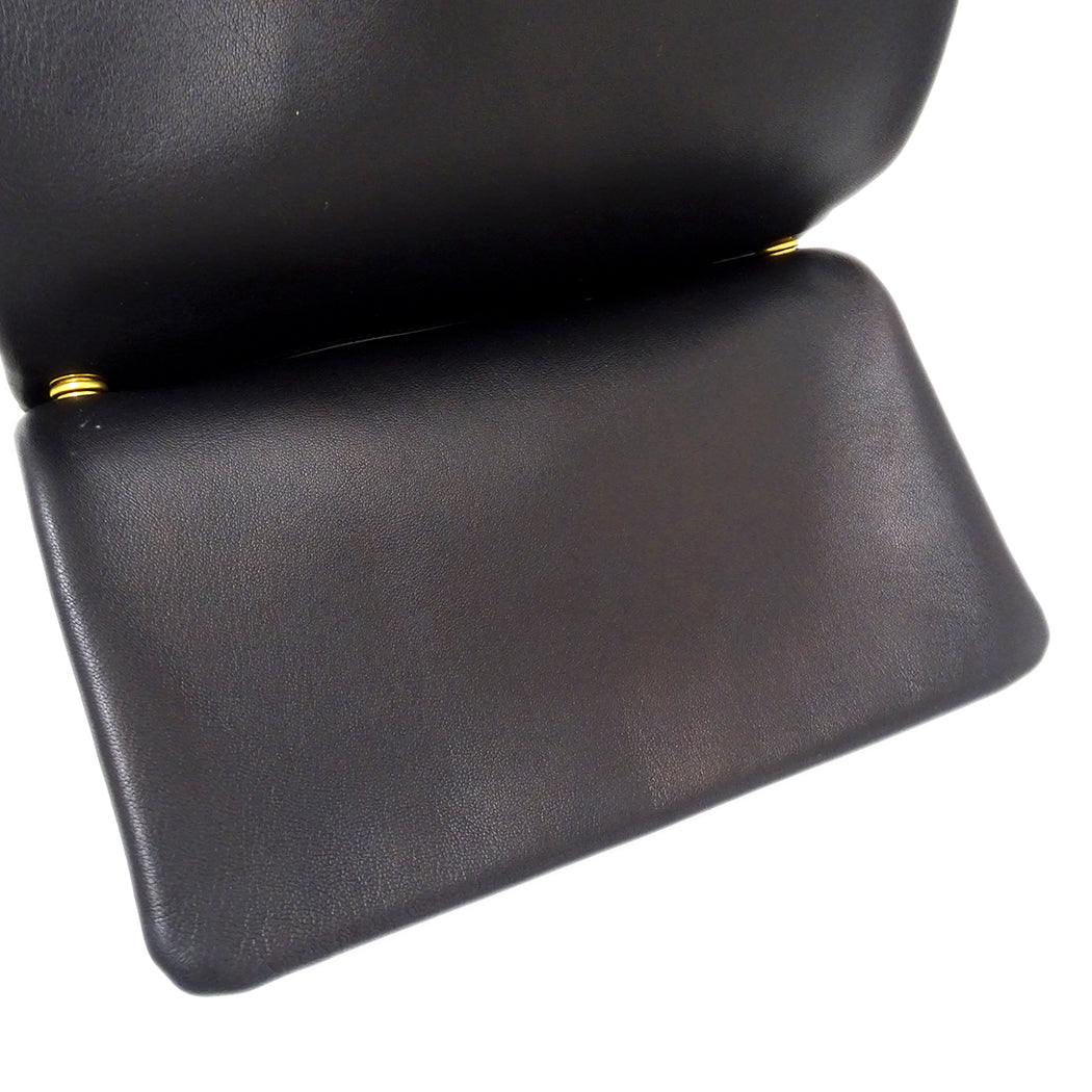 CELINE セリーヌ トリオ ラージ ショルダーバッグ ブラック レザー レディース 【中古】