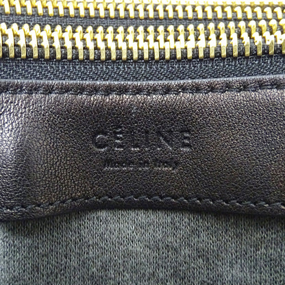 CELINE セリーヌ トリオ ラージ ショルダーバッグ ブラック レザー レディース 【中古】