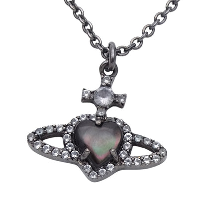 Vivienne Westwood ヴィヴィアン・ウエストウッド オーブ ネックレス ブラック シルバー レディース メンズ 【中古】