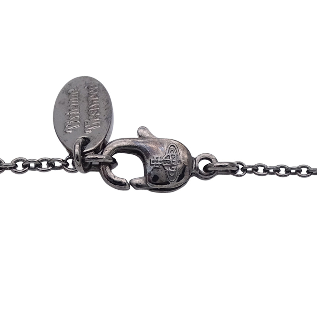 Vivienne Westwood ヴィヴィアン・ウエストウッド オーブ ネックレス ブラック シルバー レディース メンズ 【中古】