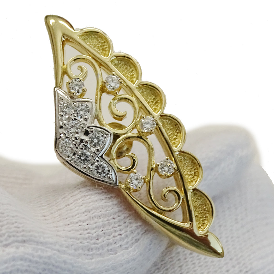 MIKIMOTO ミキモト イヤリング K18 ダイヤモンド D0.21 D0.21 両耳用 レディース 磨き済み 【中古】