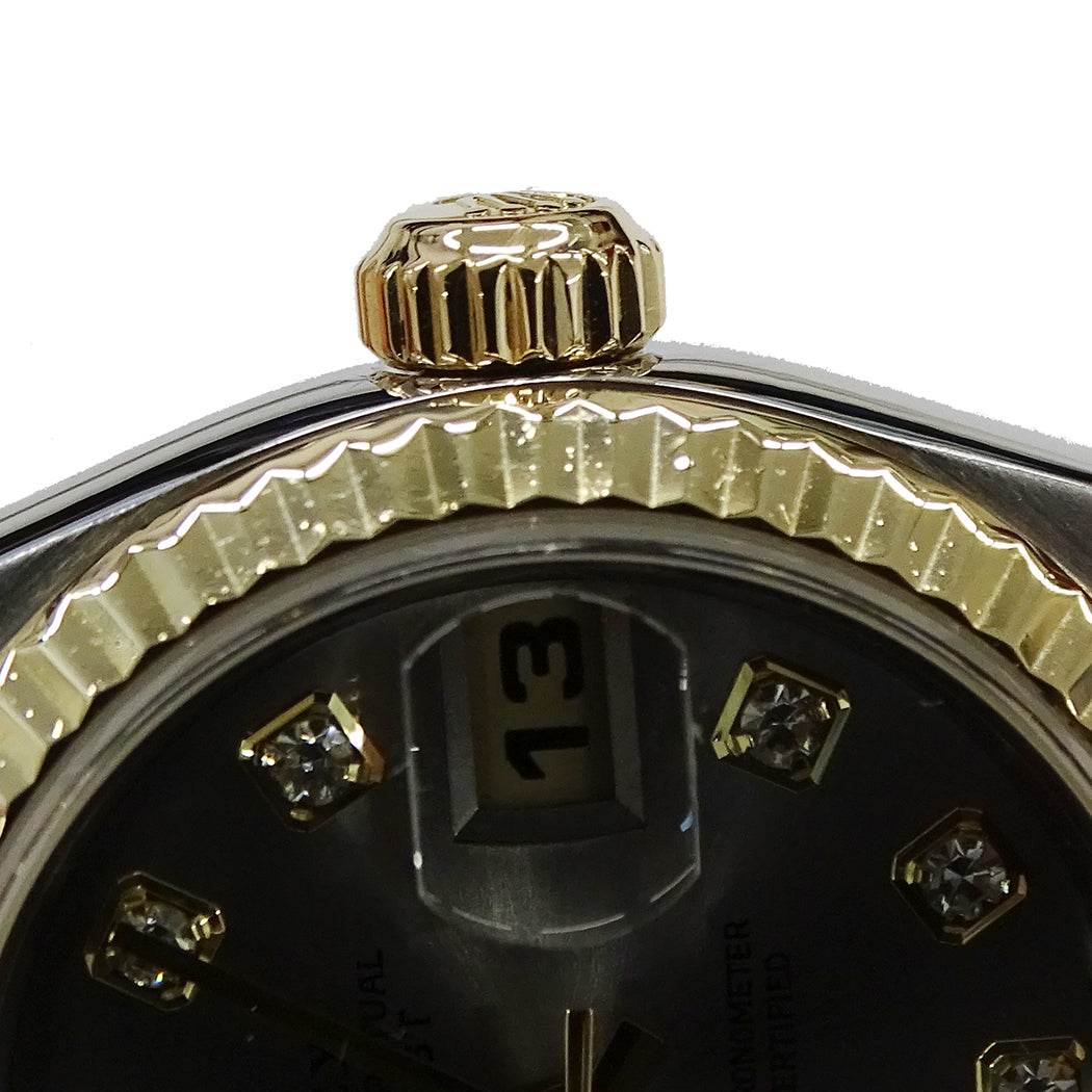 ROLEX ロレックス デイトジャスト 79173G Y番 レディース 腕時計 自動巻き AT SS YG ダイヤモンド 磨き済み【中古】