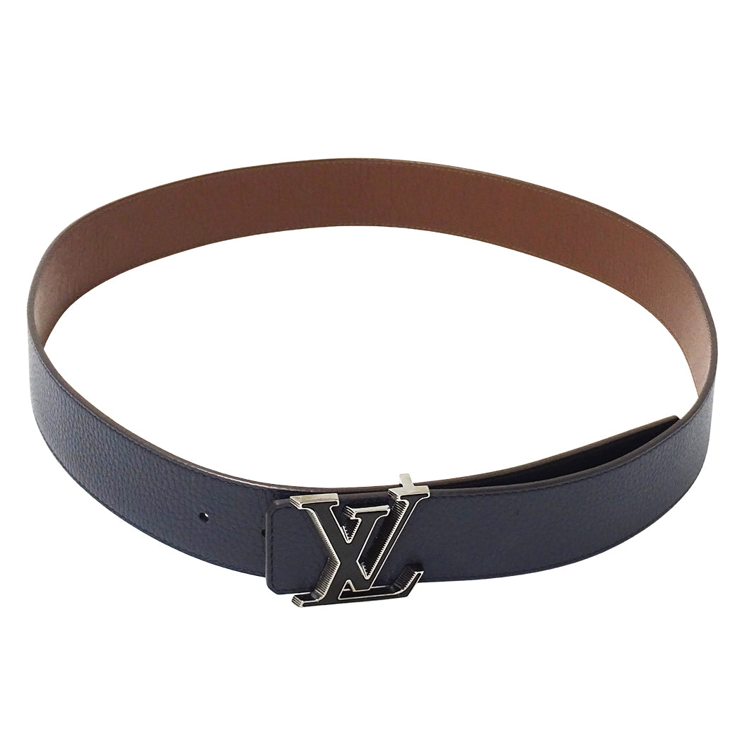 LOUIS VUITTON ルイ・ヴィトン ベルト・LV ティルトリバーストリヨン ネイビー ブラウン M0027 メンズ 【中古】