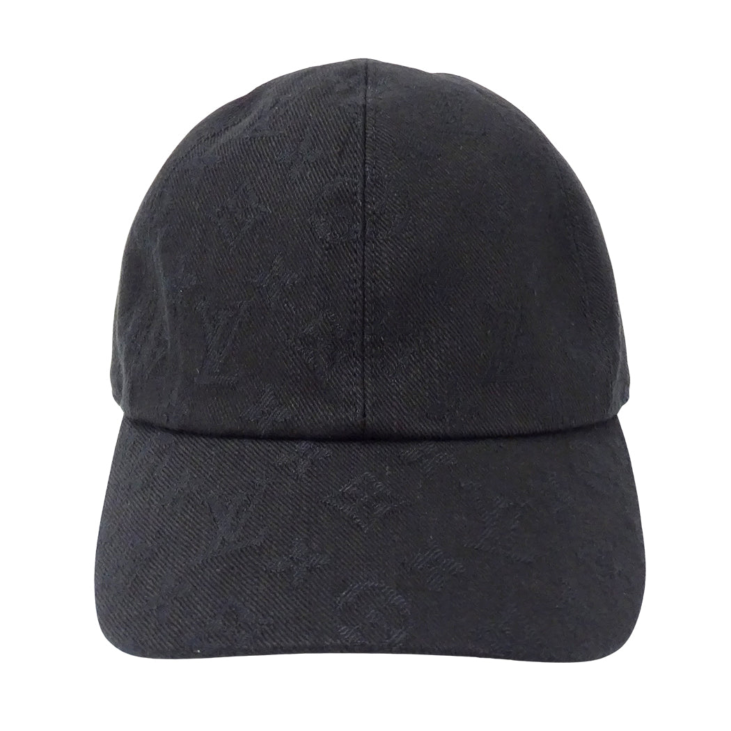 LOUIS VUITTON ルイ・ヴィトン キャスケット モノグラム エッセンシャル キャップ ノワール M76584 キャンバス メンズ 【中古】