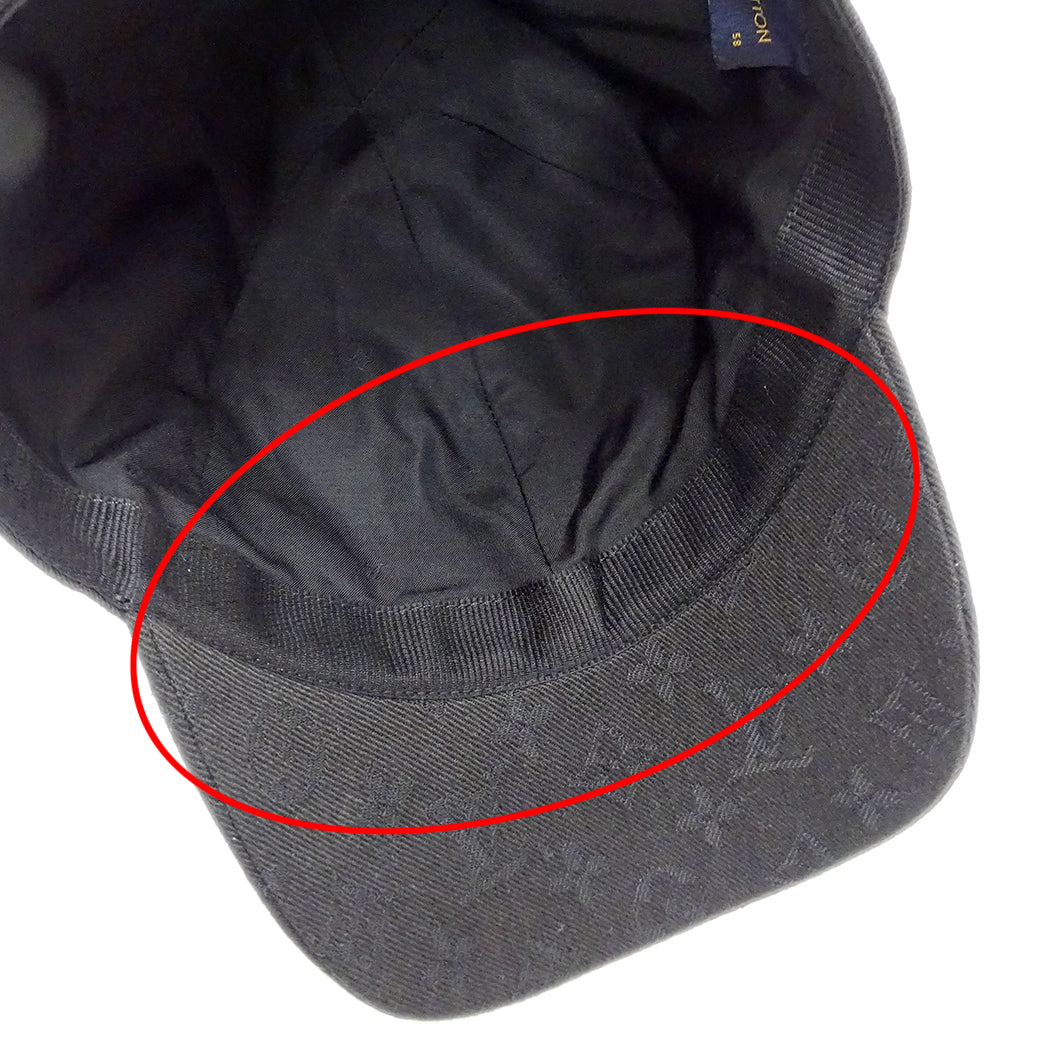 LOUIS VUITTON ルイ・ヴィトン キャスケット モノグラム エッセンシャル キャップ ノワール M76584 キャンバス メンズ 【中古】