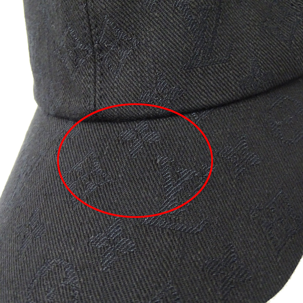 LOUIS VUITTON ルイ・ヴィトン キャスケット モノグラム エッセンシャル キャップ ノワール M76584 キャンバス メンズ 【中古】