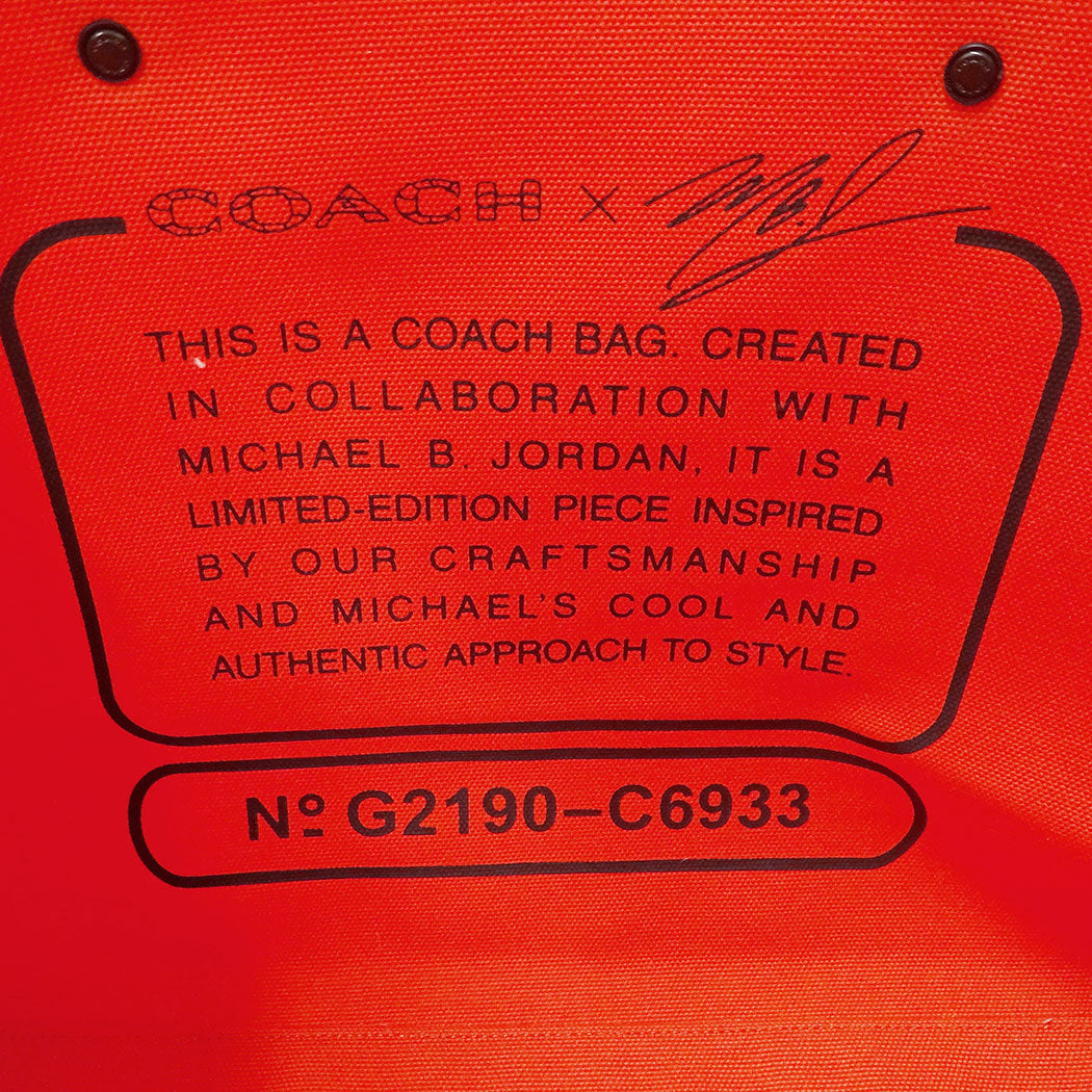 COACH コーチ トートバッグ レキシー レッド キャンバス レディース 【中古】