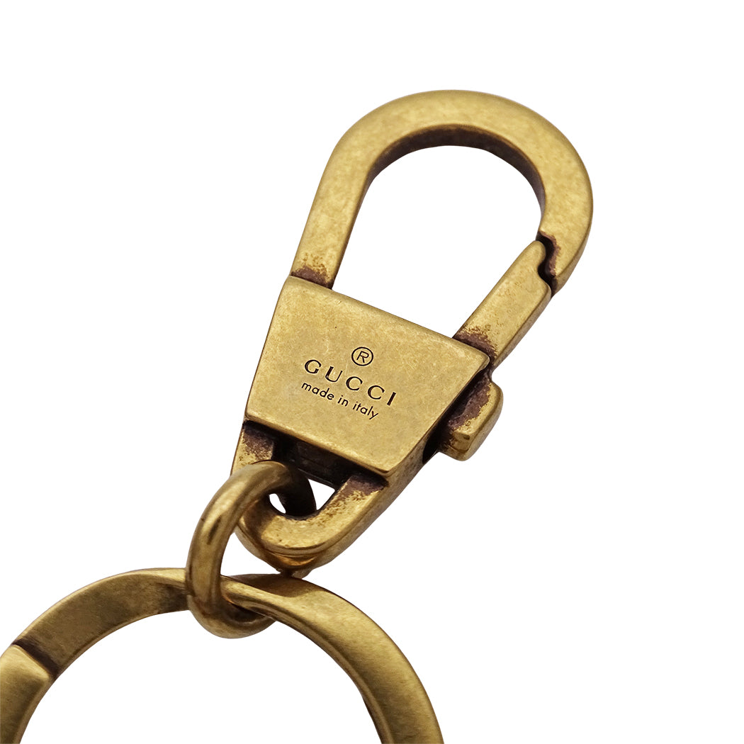 GUCCI グッチ キーホルダー GGマーモント GP ゴールド レディース メンズ 【中古】