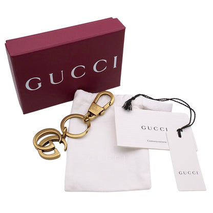 GUCCI グッチ キーホルダー GGマーモント GP ゴールド レディース メンズ 【中古】