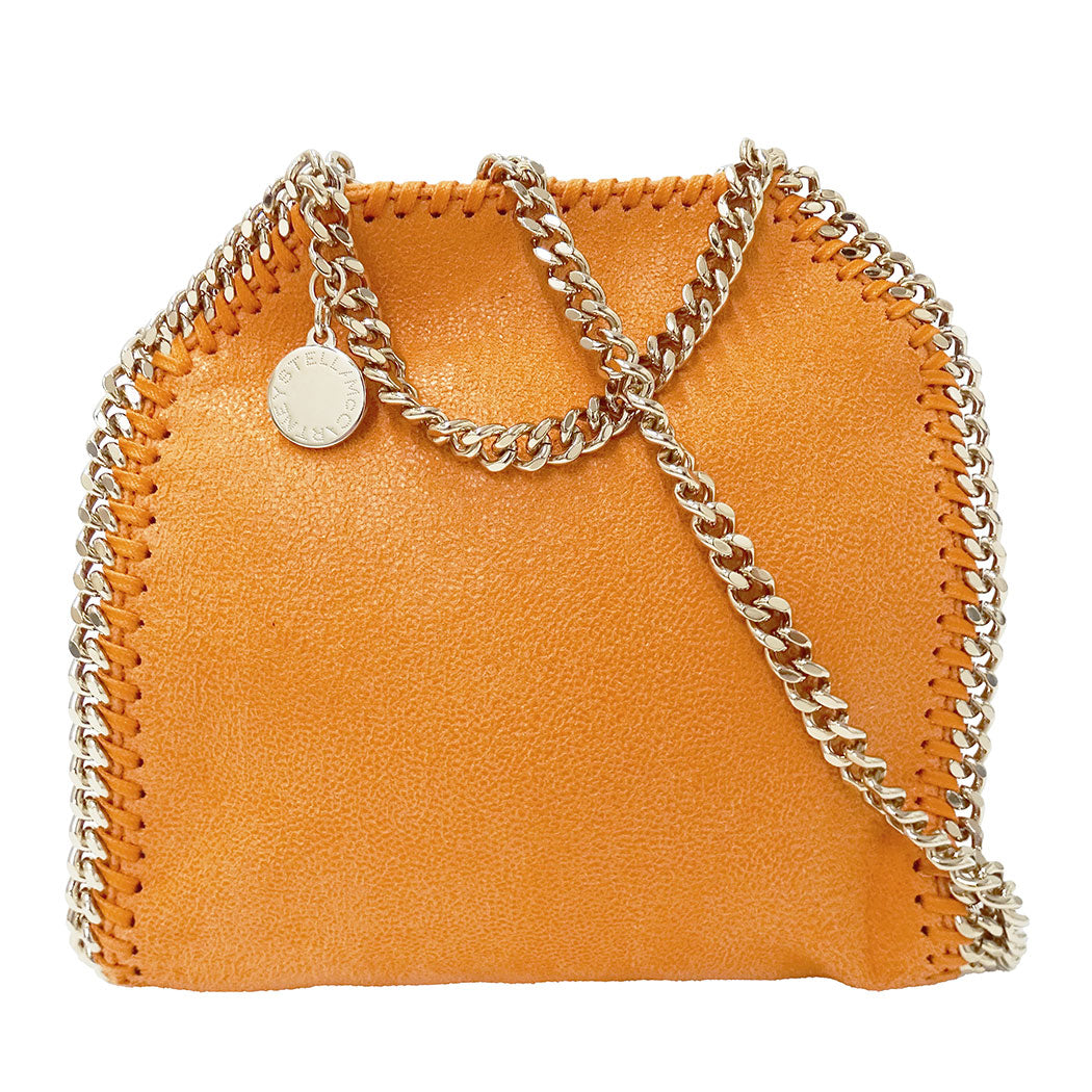 Stella McCartney ステラ・マッカートニー ファラベラタイニートートバッグ 2wayバッグ オレンジ ポリエステル レディース 【中古】