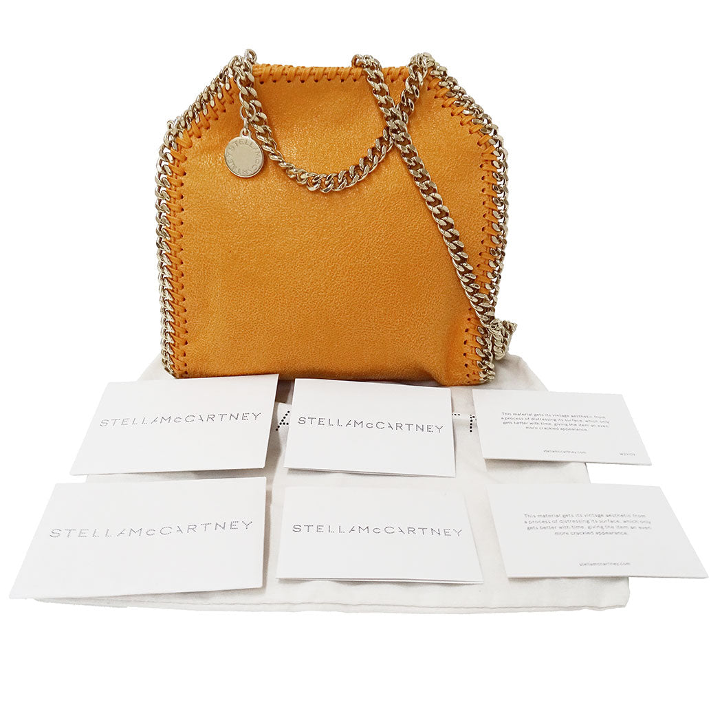 Stella McCartney ステラ・マッカートニー ファラベラタイニートートバッグ 2wayバッグ オレンジ ポリエステル レディース 【中古】
