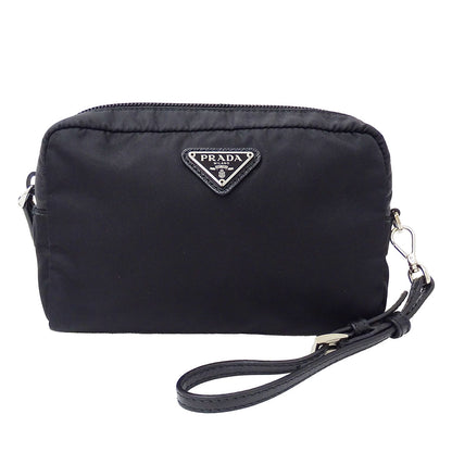 PRADA プラダ ポーチ ブラック 1NE021 ナイロン レディース メンズ 【中古】