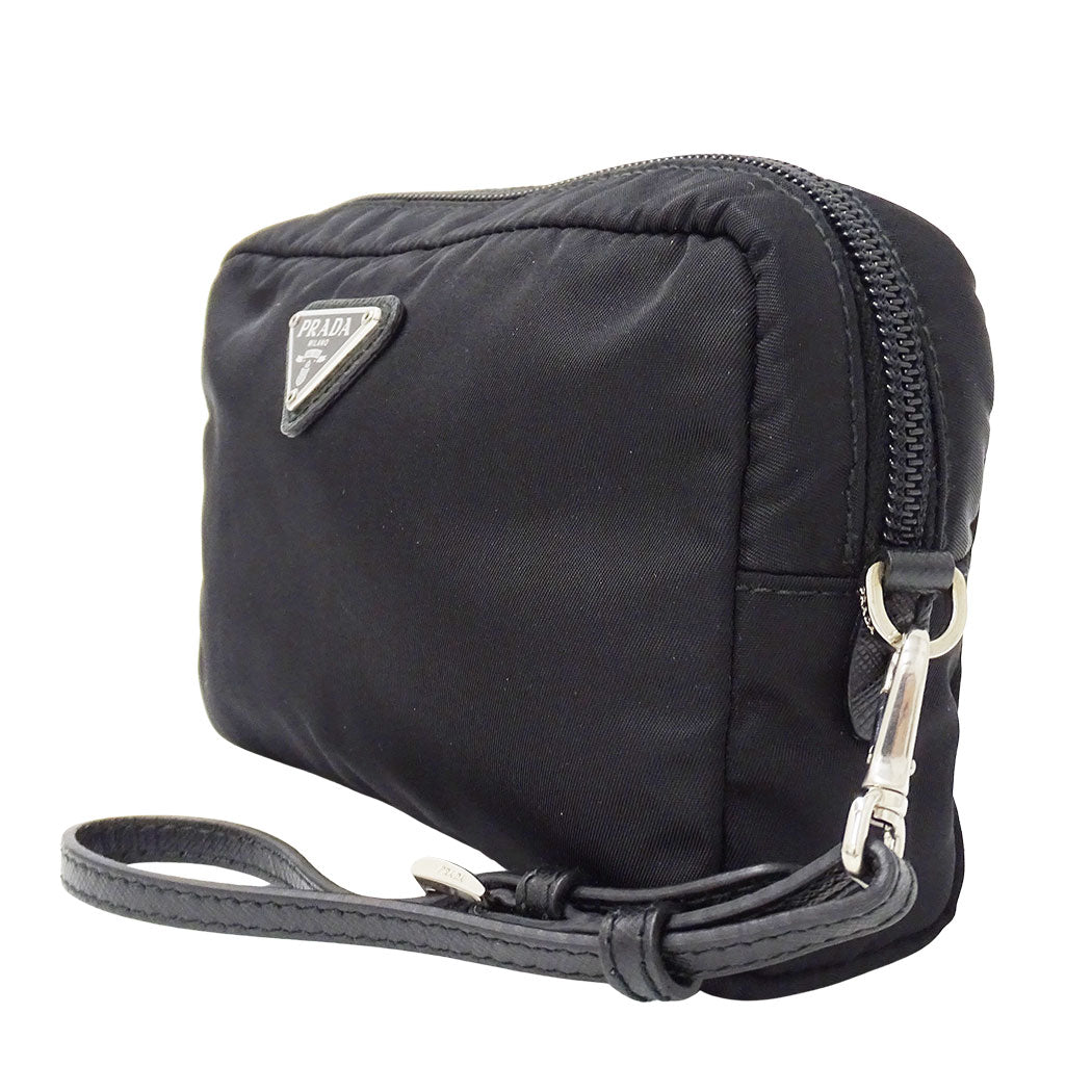 PRADA プラダ ポーチ ブラック 1NE021 ナイロン レディース メンズ 【中古】