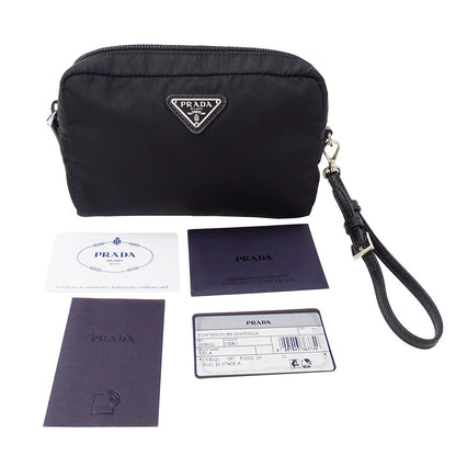 PRADA プラダ ポーチ ブラック 1NE021 ナイロン レディース メンズ 【中古】