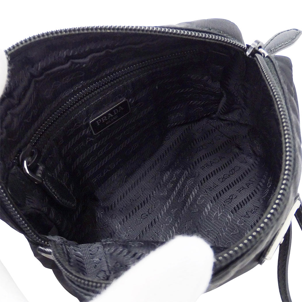 PRADA プラダ ポーチ ブラック 1NE021 ナイロン レディース メンズ 【中古】