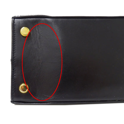 Ferragamo フェラガモ ハンドバッグ ヴァラリボン ブラック レザー レディース 【中古】