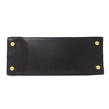 Ferragamo フェラガモ ハンドバッグ ヴァラリボン ブラック レザー レディース 【中古】