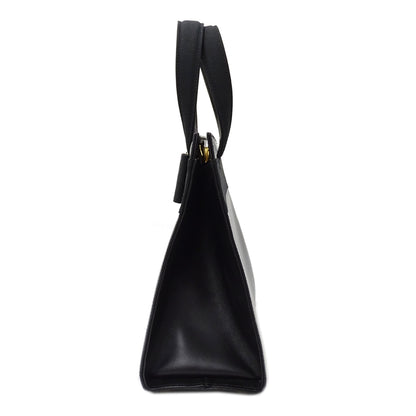 Ferragamo フェラガモ ハンドバッグ ヴァラリボン ブラック レザー レディース 【中古】