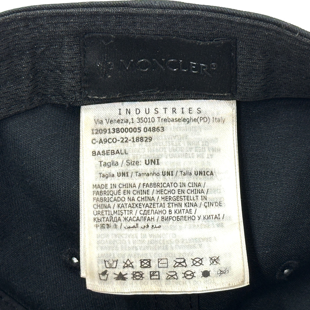 MONCLER モンクレール キャップ ブラック コットン レディース メンズ 【中古】
