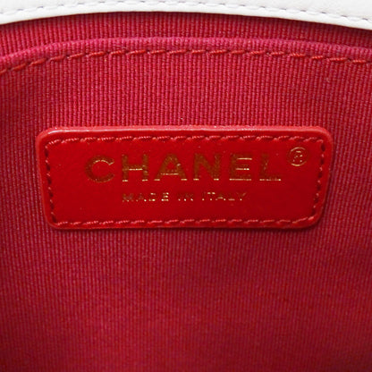 CHANEL シャネル ショルダーバッグ マトラッセ ホワイト ゴールド金具 レザー レディース 【中古】