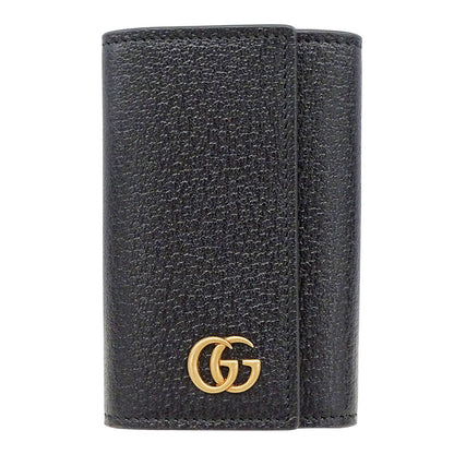 GUCCI グッチ キーケース プチマーモント ブラック 435305 レザー レディース メンズ 【中古】