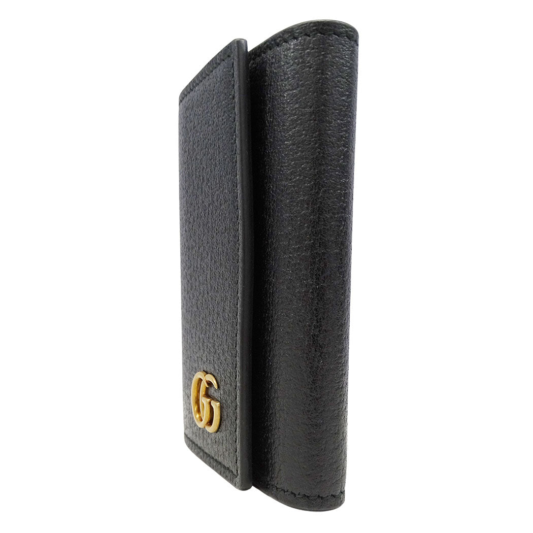GUCCI グッチ キーケース プチマーモント ブラック 435305 レザー レディース メンズ 【中古】