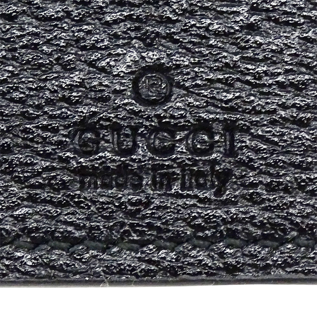 GUCCI グッチ キーケース プチマーモント ブラック 435305 レザー レディース メンズ 【中古】