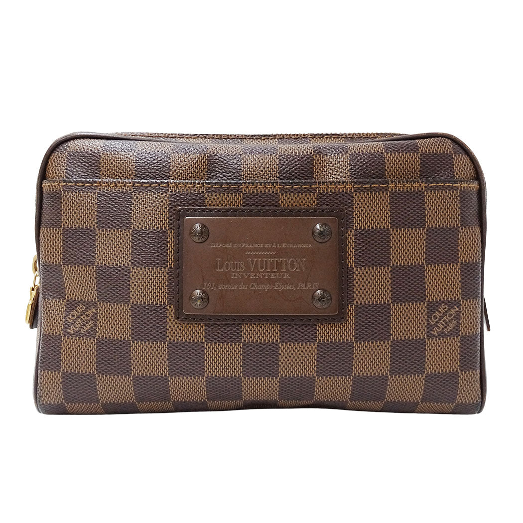 LOUIS VUITTON ルイ・ヴィトン バムバッグ・ブルックリン ショルダーバッグ ダミエ エベヌ ブラウン N41101 ダミエキャンバス メンズ 【中古】