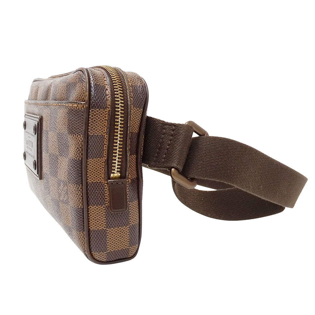 LOUIS VUITTON ルイ・ヴィトン バムバッグ・ブルックリン ショルダーバッグ ダミエ エベヌ ブラウン N41101 ダミエキャンバス メンズ 【中古】