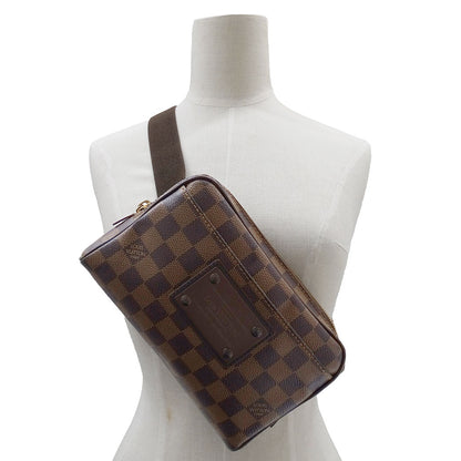 LOUIS VUITTON ルイ・ヴィトン バムバッグ・ブルックリン ショルダーバッグ ダミエ エベヌ ブラウン N41101 ダミエキャンバス メンズ 【中古】