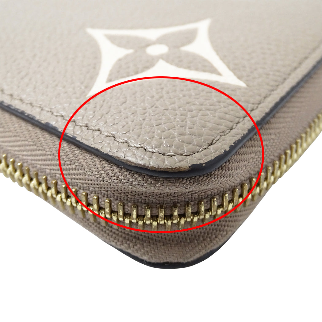LOUIS VUITTON ルイ・ヴィトン ジッピー ウォレット 長財布 バイカラー モノグラム アンプラント トゥルトレール クレーム M69794 レディース 【中古】