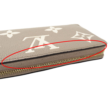 LOUIS VUITTON ルイ・ヴィトン ジッピー ウォレット 長財布 バイカラー モノグラム アンプラント トゥルトレール クレーム M69794 レディース 【中古】