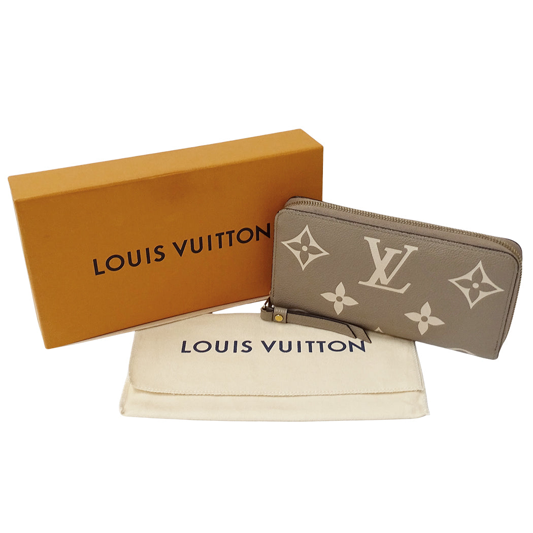 LOUIS VUITTON ルイ・ヴィトン ジッピー ウォレット 長財布 バイカラー モノグラム アンプラント トゥルトレール クレーム M69794 レディース 【中古】