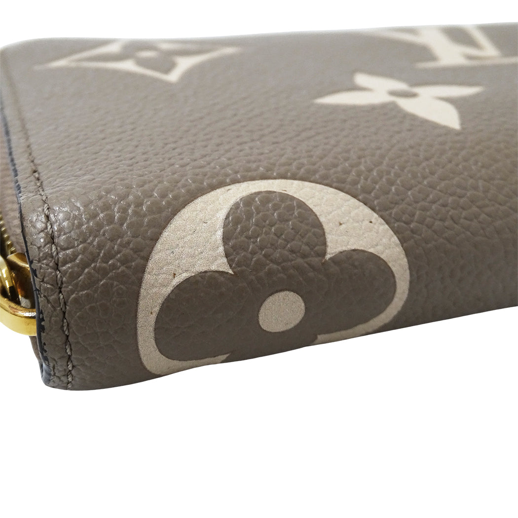 LOUIS VUITTON ルイ・ヴィトン ジッピー ウォレット 長財布 バイカラー モノグラム アンプラント トゥルトレール クレーム M69794 レディース 【中古】