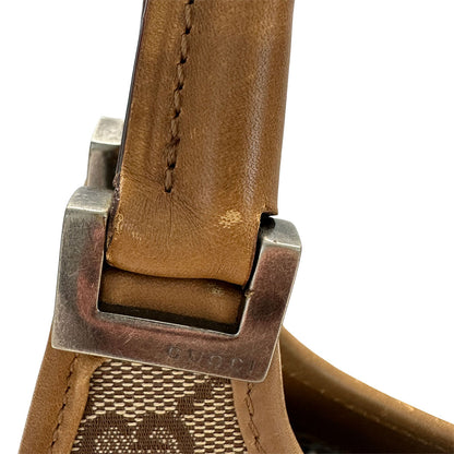 GUCCI グッチ ショルダーバッグ ジャッキー ベージュ ブラウン 01721 キャンバス レディース 【中古】
