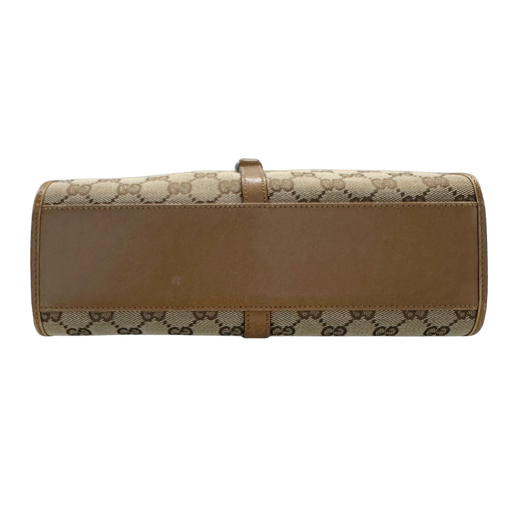 GUCCI グッチ ショルダーバッグ ジャッキー ベージュ ブラウン 01721 キャンバス レディース 【中古】