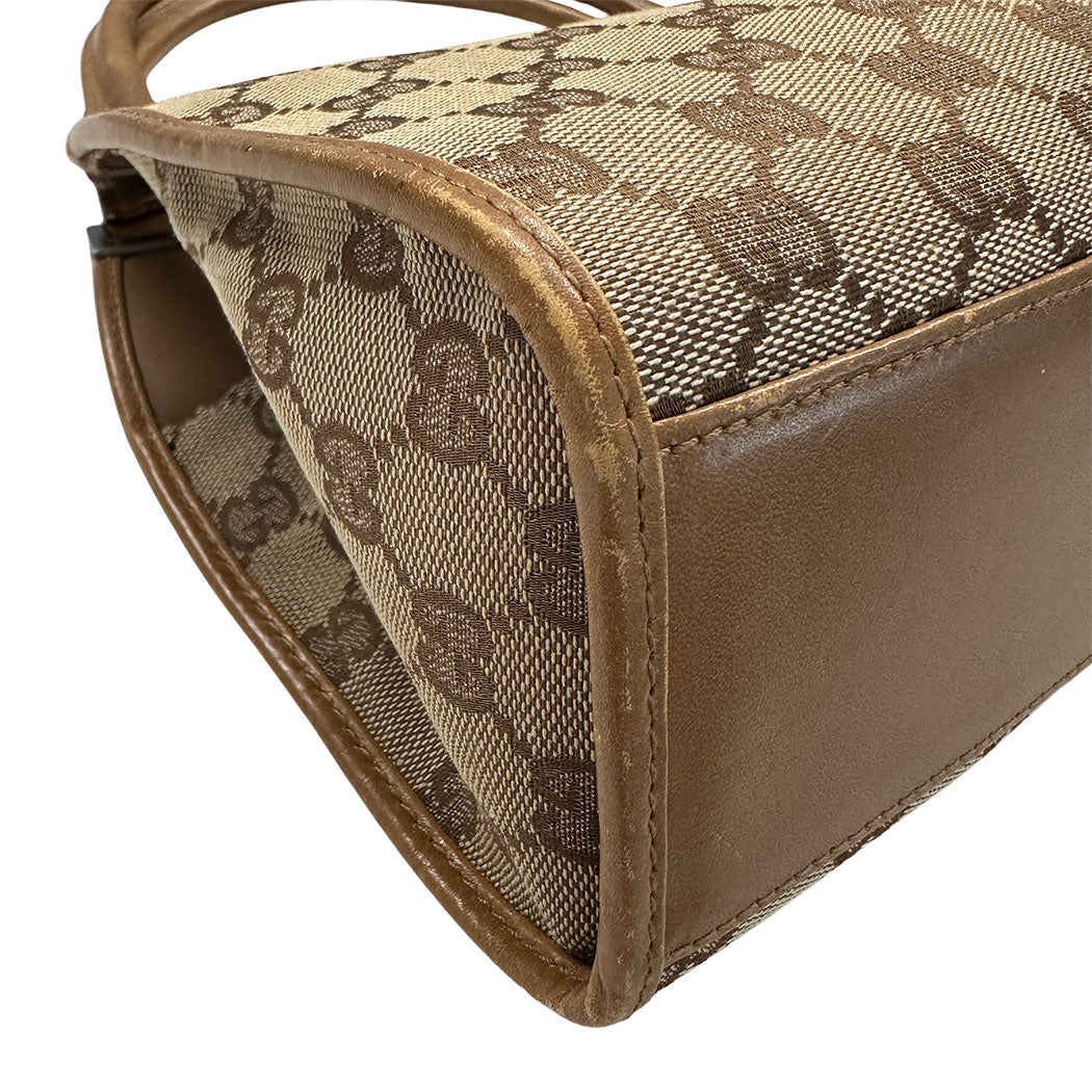 GUCCI グッチ ショルダーバッグ ジャッキー ベージュ ブラウン 01721 キャンバス レディース 【中古】