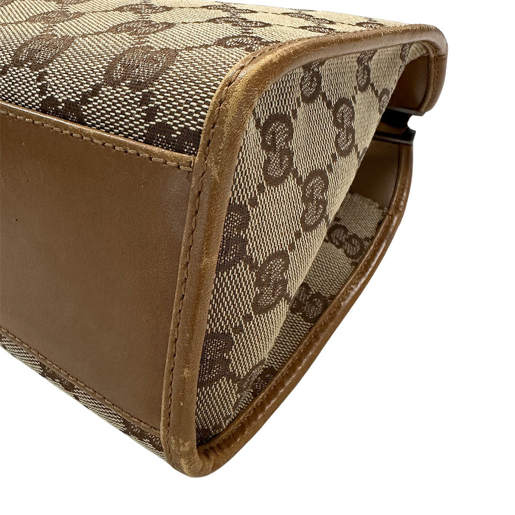 GUCCI グッチ ショルダーバッグ ジャッキー ベージュ ブラウン 01721 キャンバス レディース 【中古】