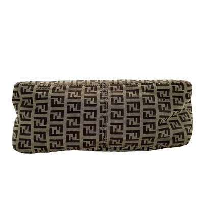 FENDI フェンディ ハンドバッグ ズッキーノ ブラウン キャンバス レディース 【中古】