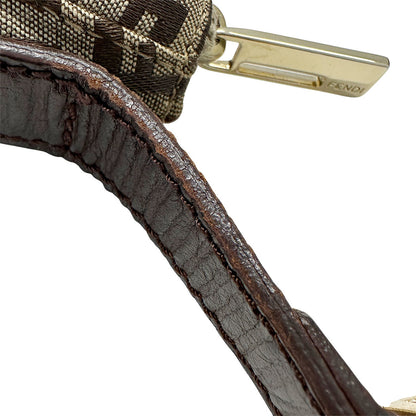 FENDI フェンディ ハンドバッグ ズッキーノ ブラウン キャンバス レディース 【中古】