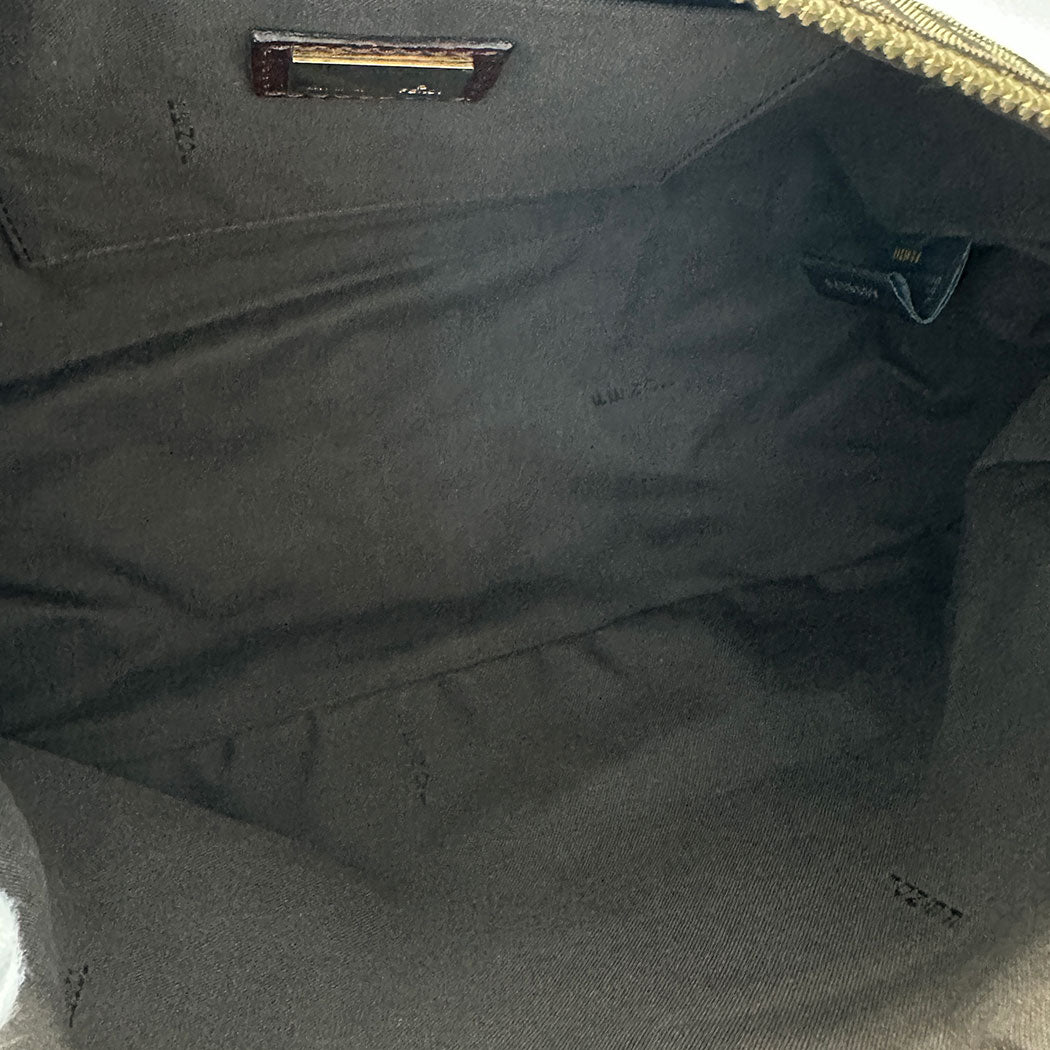FENDI フェンディ ハンドバッグ ズッキーノ ブラウン キャンバス レディース 【中古】