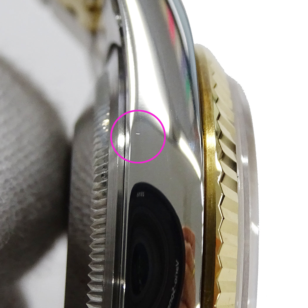 ROLEX ロレックス デイトジャスト 16233G W番 メンズ 腕時計 自動巻き AT SS YG ダイヤモンド 磨き済み【中古】