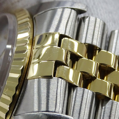 ROLEX ロレックス デイトジャスト 16233G W番 メンズ 腕時計 自動巻き AT SS YG ダイヤモンド 磨き済み【中古】