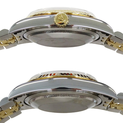 ROLEX ロレックス デイトジャスト 16233G W番 メンズ 腕時計 自動巻き AT SS YG ダイヤモンド 磨き済み【中古】