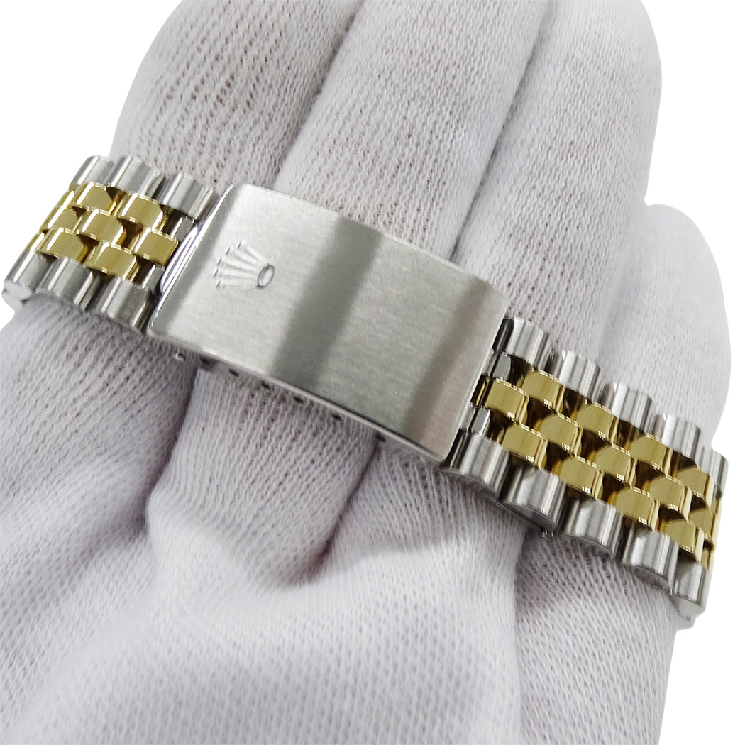 ROLEX ロレックス デイトジャスト 16233G W番 メンズ 腕時計 自動巻き AT SS YG ダイヤモンド 磨き済み【中古】