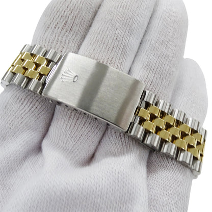 ROLEX ロレックス デイトジャスト 16233G W番 メンズ 腕時計 自動巻き AT SS YG ダイヤモンド 磨き済み【中古】