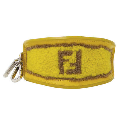 FENDI フェンディ ポーチ イエロー 7AR706 レザー レディース 【中古】